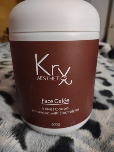 Customer photo review of KrX Face Gelee Velvet Cocoa Modeling Mask