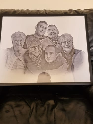 Customer photo review of Framed Print Size