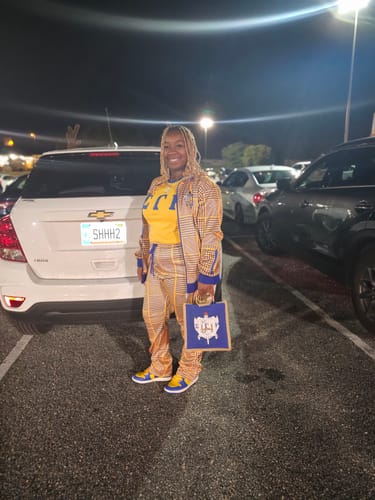 Customer photo review of SGRHO Houndstooth Track Pants