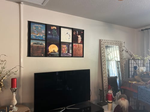 Customer photo review of 12" Vinyl Record Display Frame - LP Wall Storage