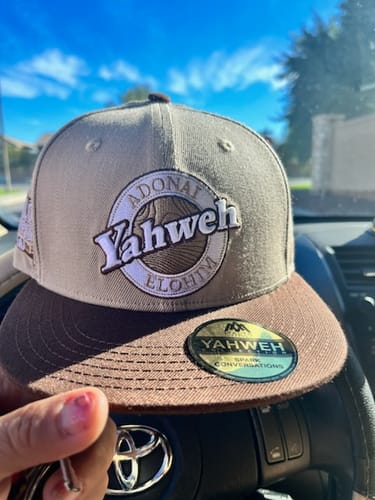 Customer photo review of Yahweh Fitted Hat - Brown/Sand