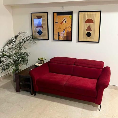 Customer photo review of Geometric Abstract Wasily Kandinsky Style, Set of 3, Set of Three Paintings