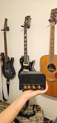 Customer photo review of TuneBoy Rechargeable Mini Guitar Practice Amp with Clean/Distortion Channels & Bluetooth 5.0