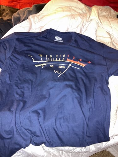Customer photo review of Vu Meter T-Shirt