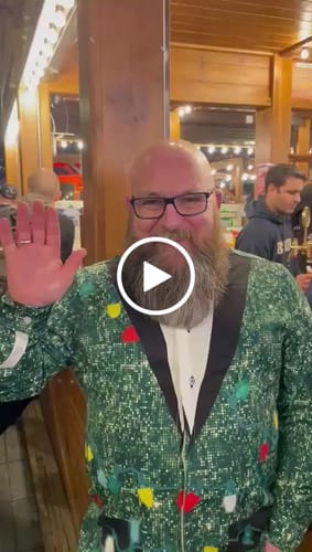 Customer video review of Men's Disco Christmas Tree Funny Outfit Xmas Themed Top Holiday Green Button Long Sleeve Shirt