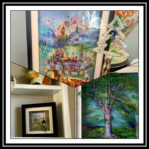 Customer photo review of Hand-written personalization inside your painting
