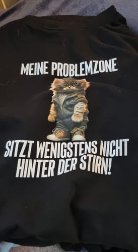 Customer photo review of PROBLEMZONE KATZE Rückendruck Unisex Hoodie