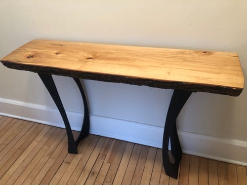 Customer photo review of Metal Console Table Legs - 211 Cleo - 28H inch