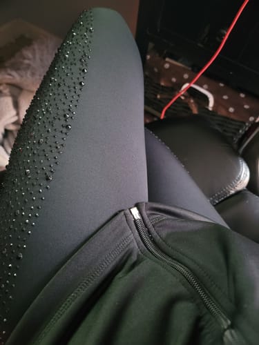 Customer photo review of LUXEIT DIAMOND™ Carbonado Black High-Waisted Leggings