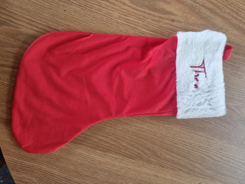 Customer photo review of Custom Lush Christmas Stocking