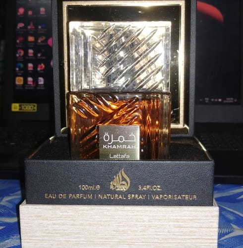 Customer photo review of Lattafa Khamrah Eau De Parfum For Unisex