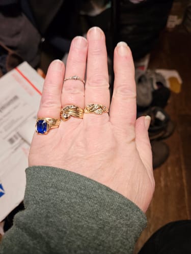 Customer photo review of Four Diamond Black Hills Gold Ring