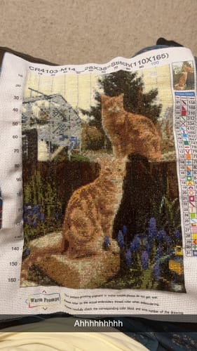Customer photo review of Custom Cross Stitch Tapestry Kit | Just Upload Your Photo!