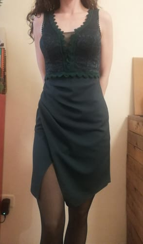 Avis photo d'un client sur Robe verte - VICTORIA