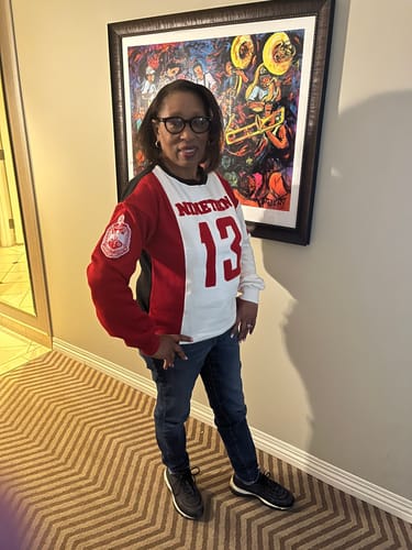 Customer photo review of Delta Sigma Theta Nineteen 13 "J13" Chenille and Embroidered Sweatshirt