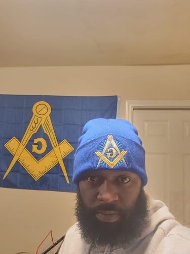 Customer photo review of Mason Winter Beanie Blue Cuffed Skull Cap Watch Hat