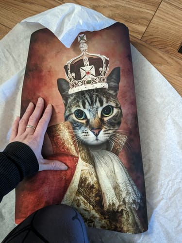 Customer photo review of The King - Custom Vintage Pet Portrait