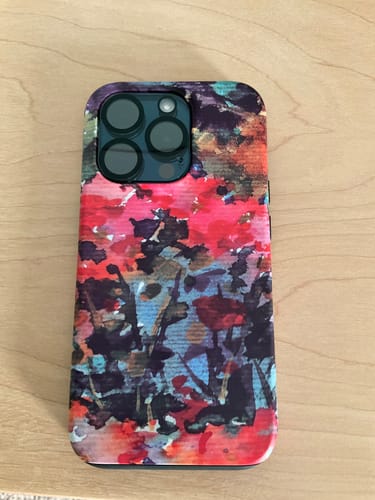 Customer photo review of Painted Wildflowers Phone Case