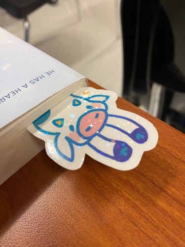 Customer photo review of Sparkly Cow Bookmarks