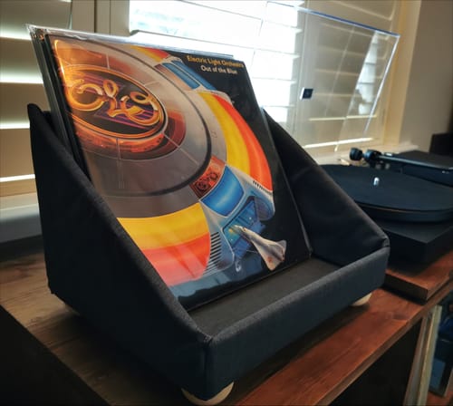 Customer photo review of Record Roots Tabletop Storage System