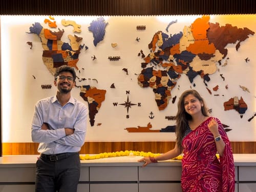 Customer photo review of 3D Wooden World Map Multicolor