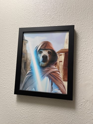 Customer photo review of The Master - Custom Pet Portrait