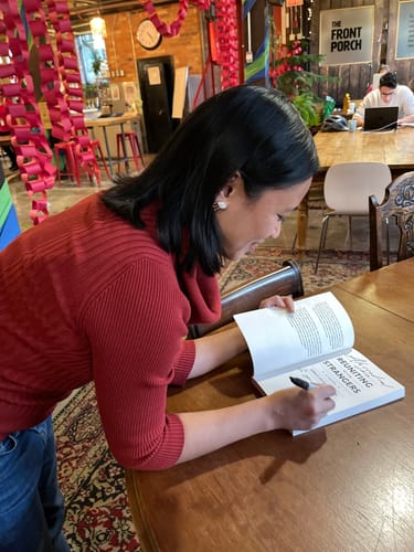 Customer photo review of Perla Vida Stack Earrings