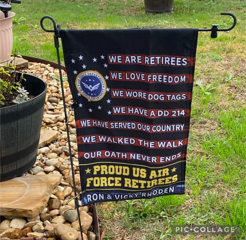 Customer photo review of Personalized Flag - Proud of Veterans