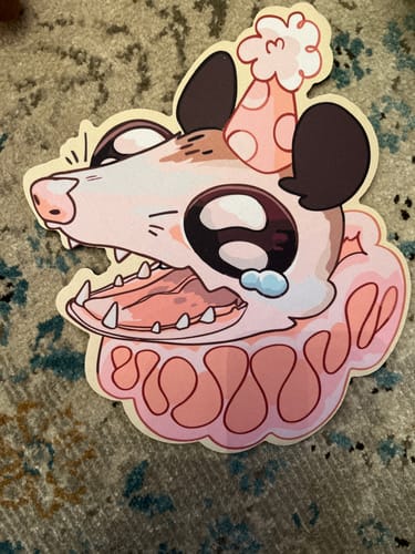 Customer photo review of Party Possum Mouse Pad