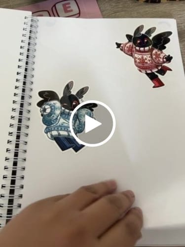 Customer video review of Space Ghosts Duo Large Reusable Sticker Book