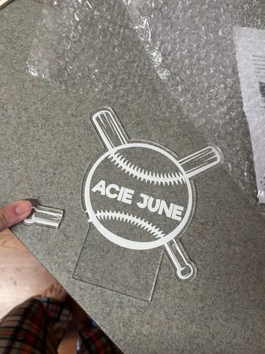 Customer photo review of Personalized Sports Themed Night Light