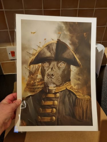 Customer photo review of Lord Commander - Custom Pet Portrait