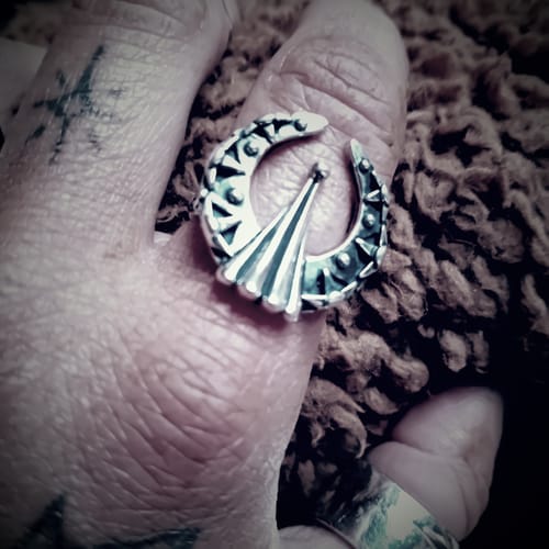 Customer photo review of Carolyn Pollack Southwestern Style Sterling Silver Decorated Angel Ring For Women