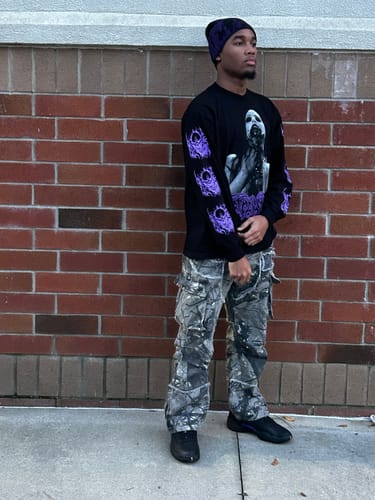 Customer photo review of Graffiti Camo Cargo Pants