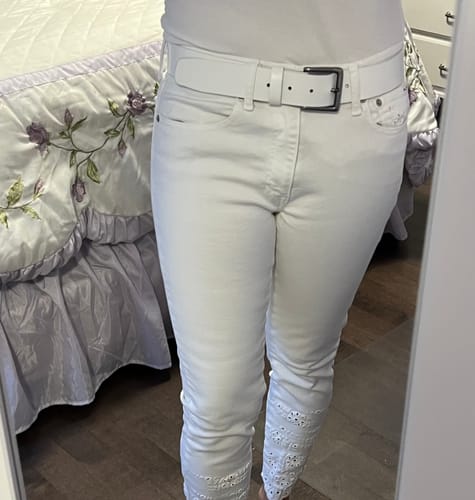 Customer photo review of The Fairway Belt - White 100% Full Grain Leather Belt