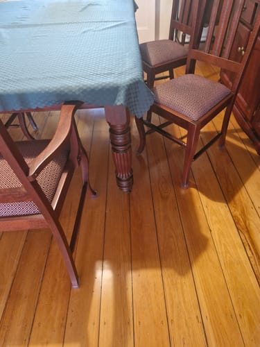 Customer photo review of Rectangle Chair Leg Protector Glides - 32x Pack