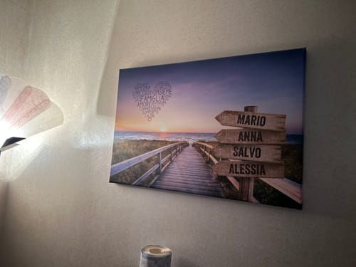 Customer photo review of Cartello su tela "Sentiero della spiaggia”