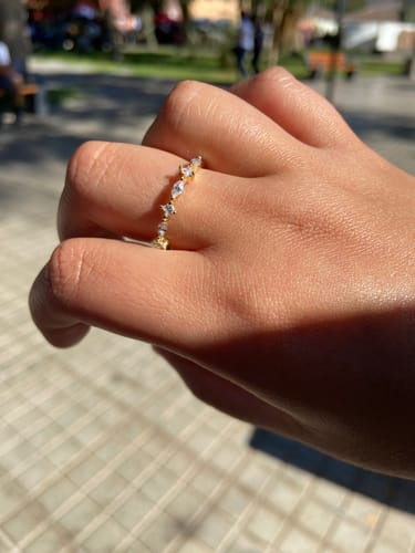 Customer photo review of ANILLO BLANC BAÑO DE ORO