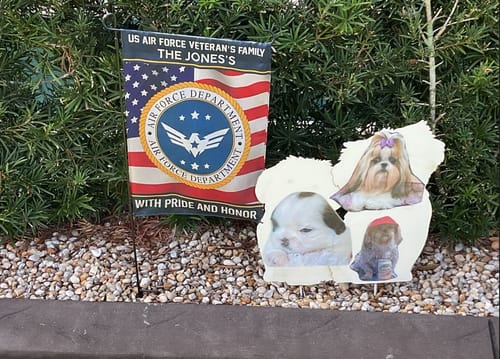 Customer photo review of Personalized Flag - With pride and honor