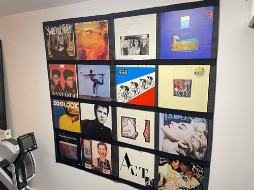 Customer photo review of 12" Vinyl Record Display Frame - LP Wall Storage