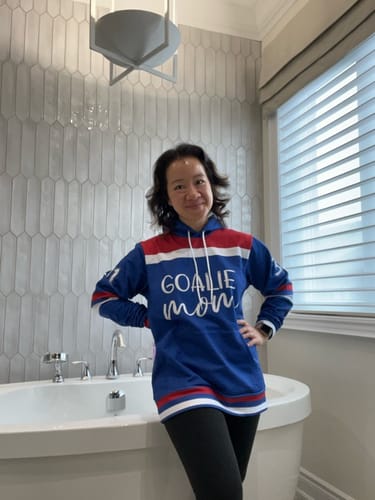 Customer photo review of Personalized Team Hockey Hoodie