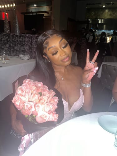 Customer photo review of Glitter Pink Roses - Nationwide