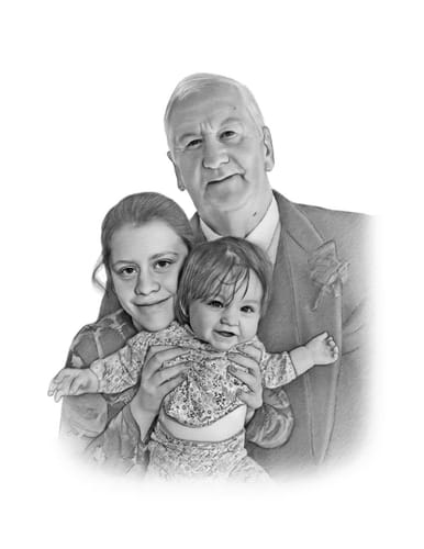 Customer photo review of Black & White Pastel Shade 🇬🇧 30 x 40cm Portraits