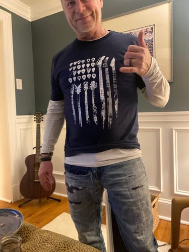 Customer photo review of Guitar Flag T-Shirt