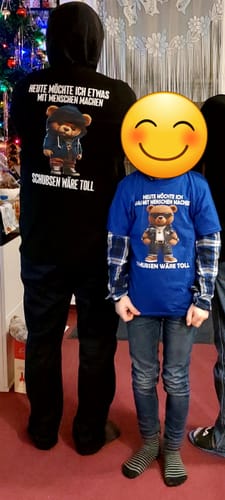 Customer photo review of SCHUBSEN WÄRE TOLL Rückendruck Shirt