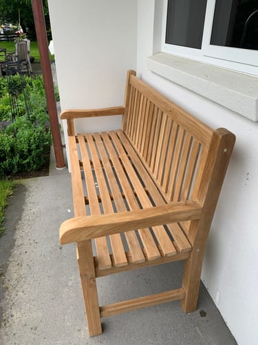 Customer photo review of Linden Garden Bench 150cm