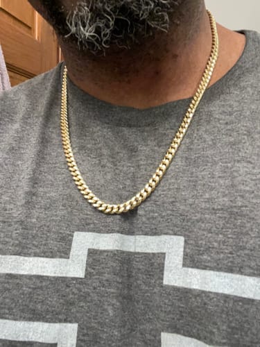 Customer photo review of *NEW* 14k Miami Hollow Cuban Chain (6.7MM - 24” Inches) JTJ™
