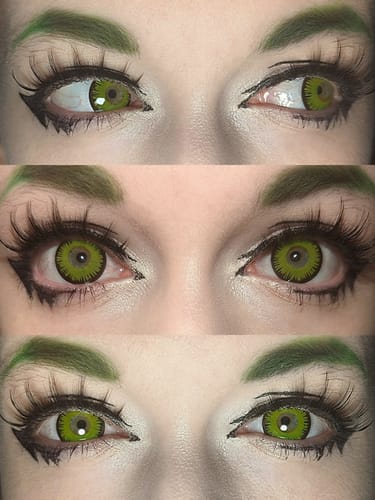 Customer photo review of Yellow Solar Eclipse Contact Lenses