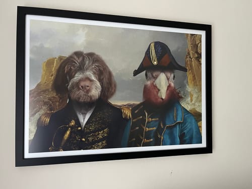 Customer photo review of The Commodore & The Admiral - Custom Pet Portrait