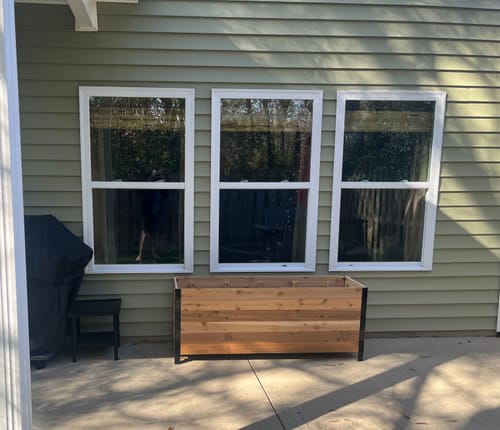 Customer photo review of 18" x 60" Planter Box - 24" Tall